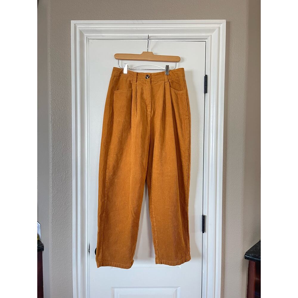 Corduroy Pants Casual Comfy Straight Leg Medium High Waist - Picture 4 of 6